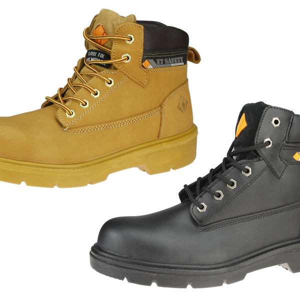 ET Safety I0006 Lightweight Lace Up Steel Toecap Midsole Leather SBP Boots