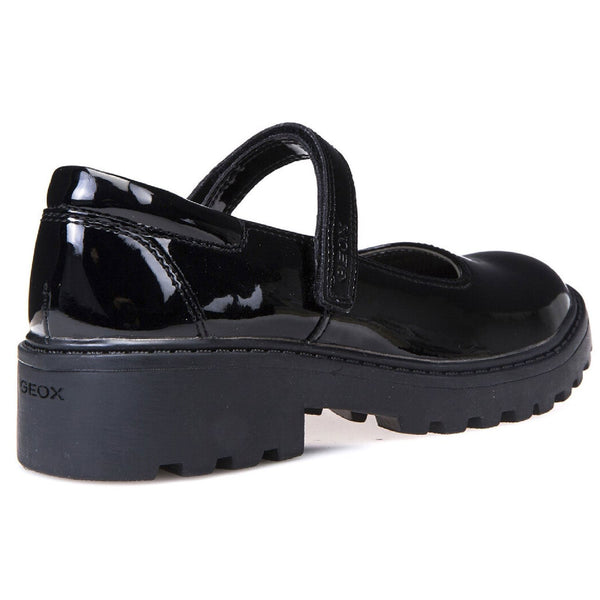 Geox Casey Touch Fastening Leather Mary Jane School Shoes