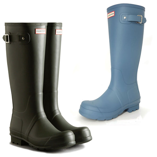 Mens Hunter Original Tall Winter Snow Rain Wellington Boots Olive or Blue