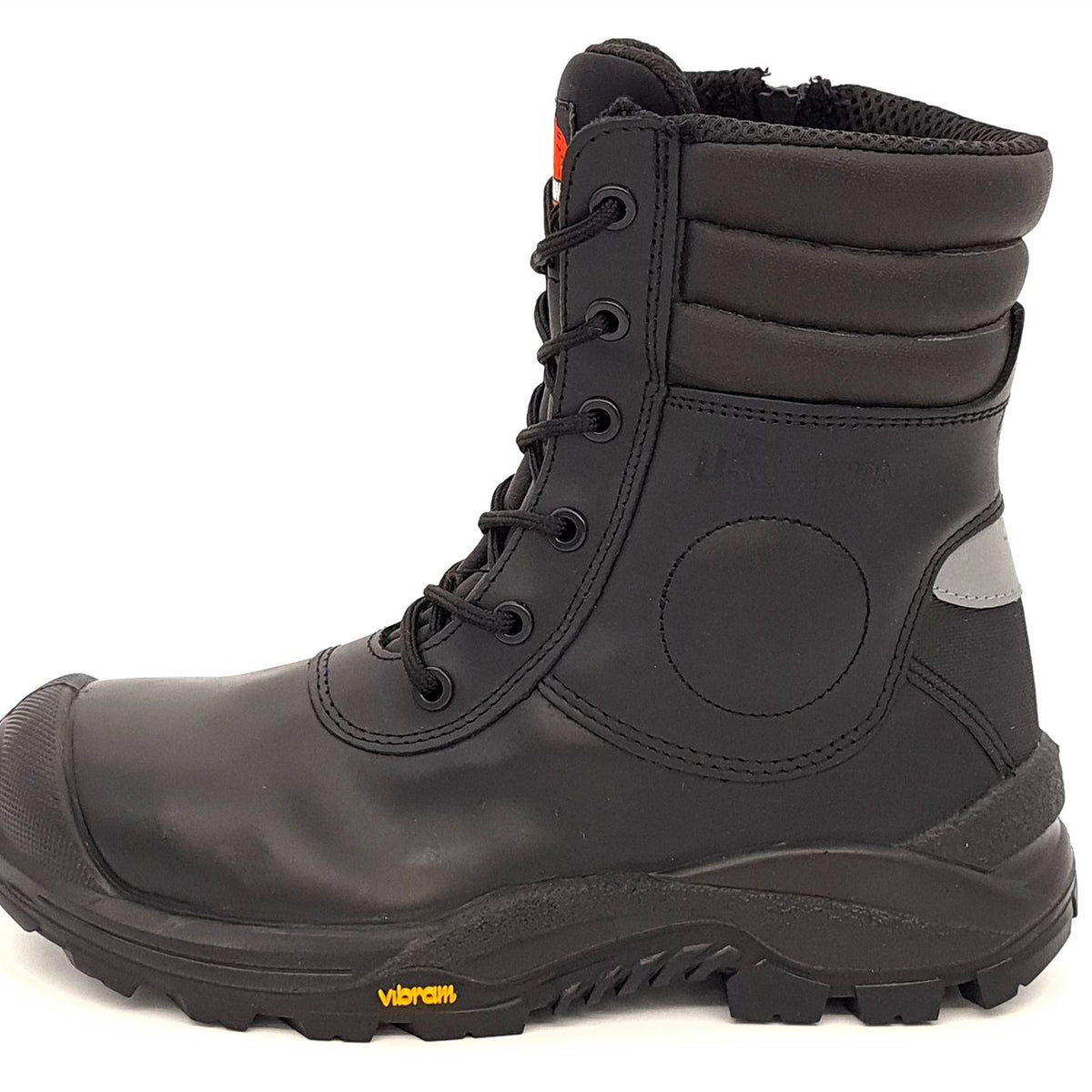 U-Power Leopard Leather Work Hi Leg Vibram Lace Up Toecap Midsole Work Boots