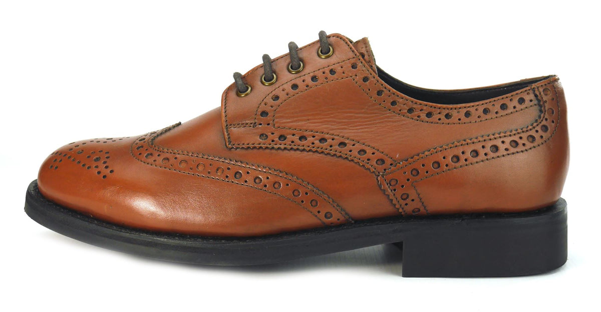Frank James Benchgrade Monmouth Leather Welted Brogue Lace Shoes Rubber Sole