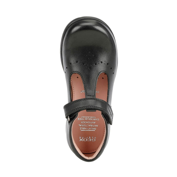 Geox Girls School Black Buckle Naimara Girl Ballerina Shoes