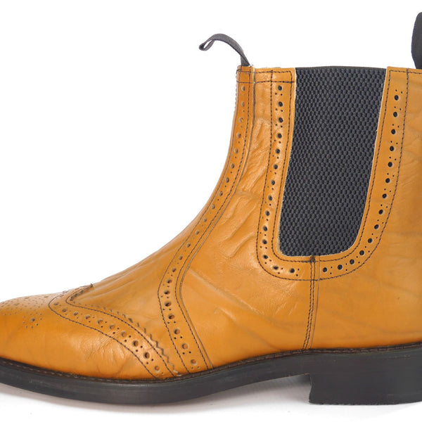 Charles Horrel England CH2003 Welted Brogue Chelsea Tan Mustang Leather Sole