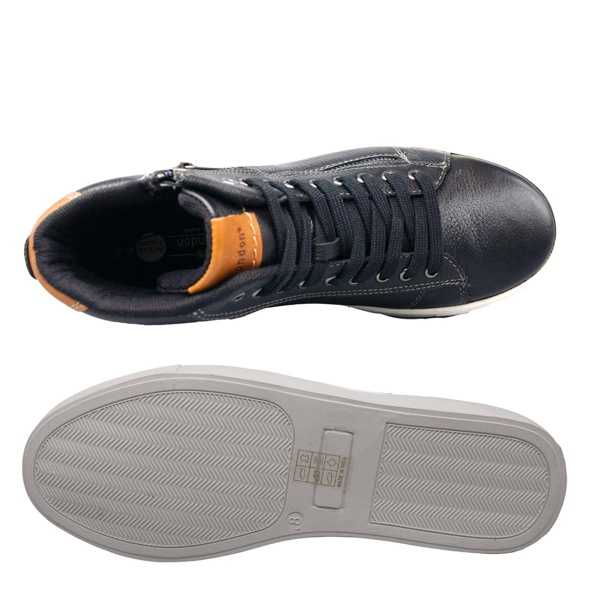 HX London Ilford High Top Leather Trainers