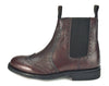 Frank James Benchgrade Evesham Leather Welted Chelsea Brogue Dealer Boots Rubber Sole