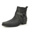 Wrangler Tex Strap Mid Cowboy Western Pull On Chelsea Leather Boots