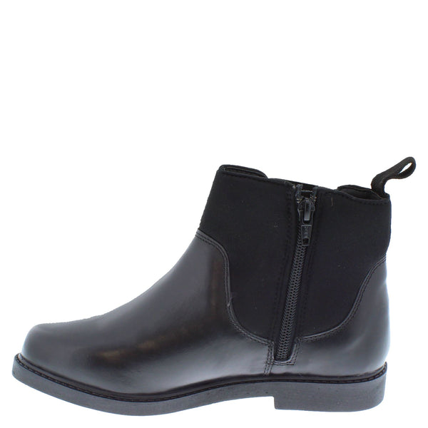 Frank James Epsom Boys Leather Neoprene Zip Up Chelsea Boots