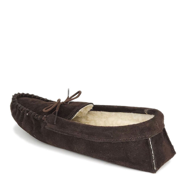 Coopers Suede Fleece Lined Soft Sole Mens Moccasin Slippers Made In England