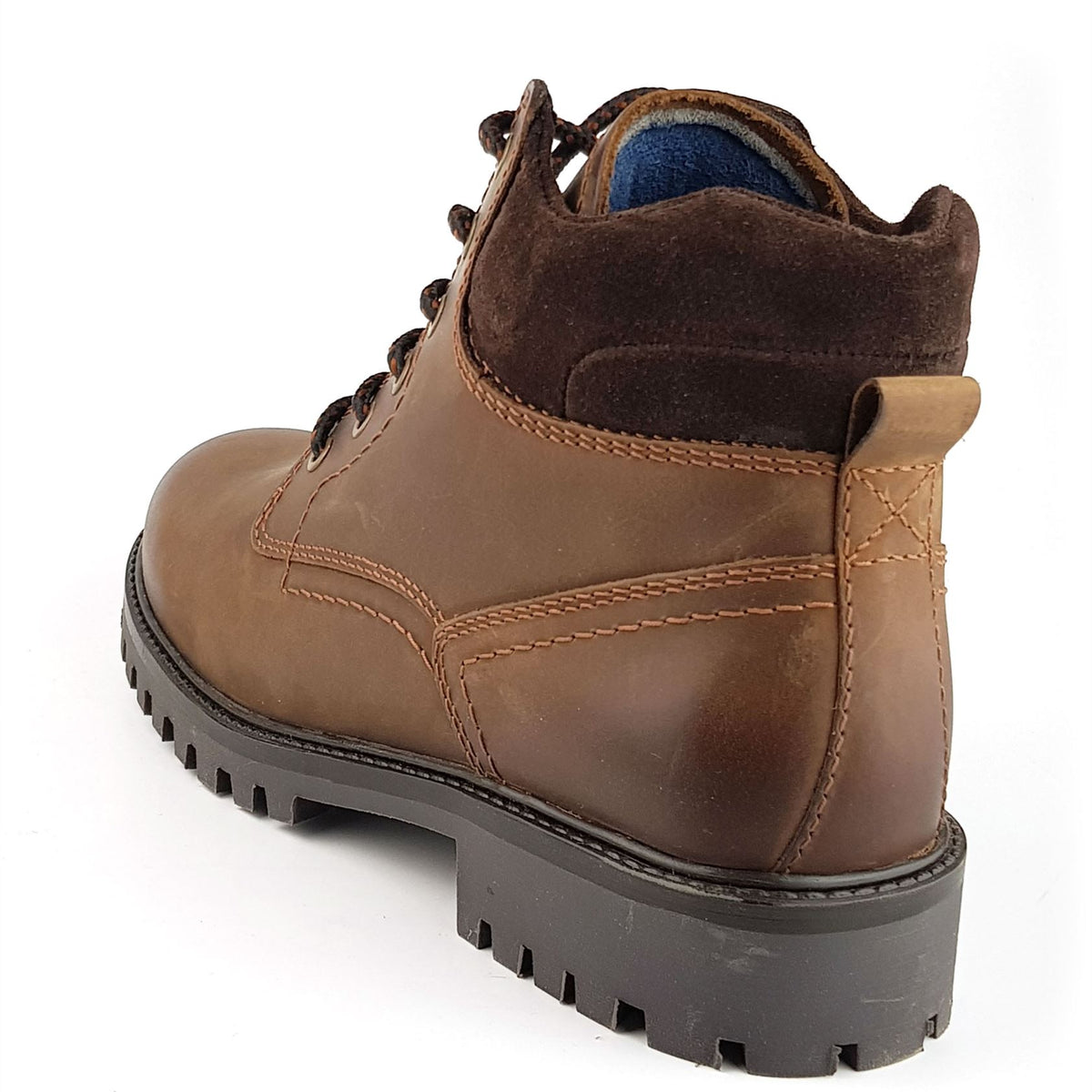 Frank James Bisley Mens Leather Lace Up Yuma Commando Casual Boots