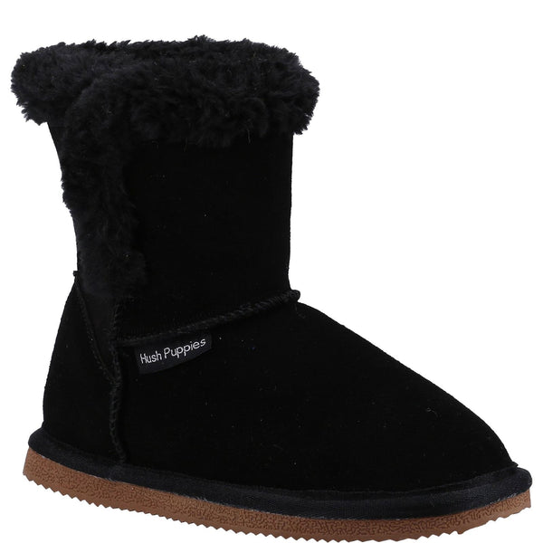 Hush Puppies Ashlynn Kids' Faux Fur Bootie Slippers