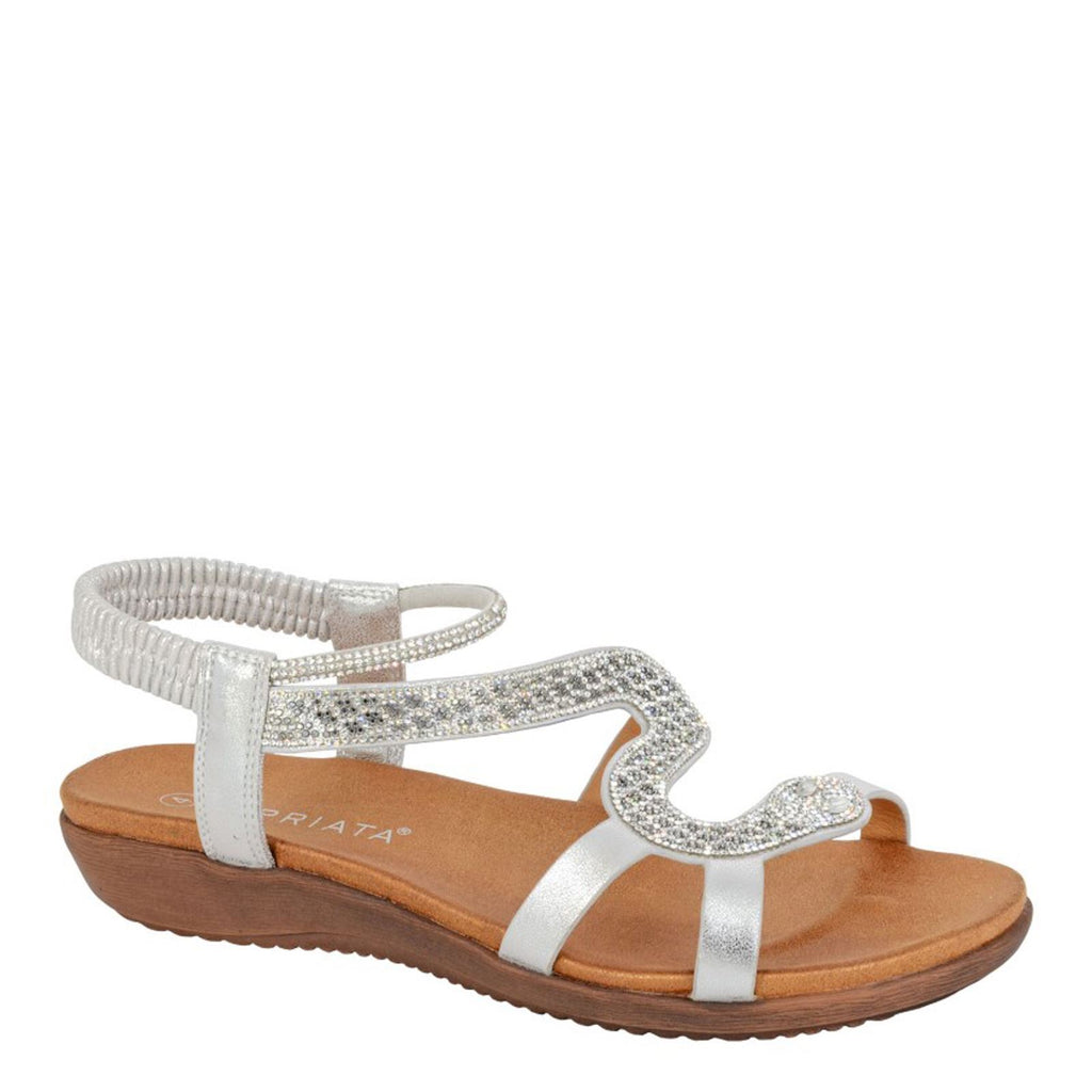 Cipriata Serpent Elasticated Sling Back Jewelled Sandals