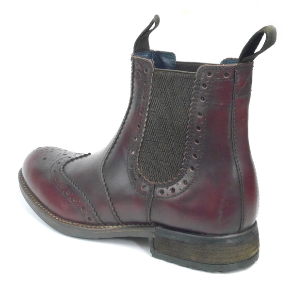 Frank James Chepstow Mens Brogue Chelsea Dealer Cleated Sole Leather Boots