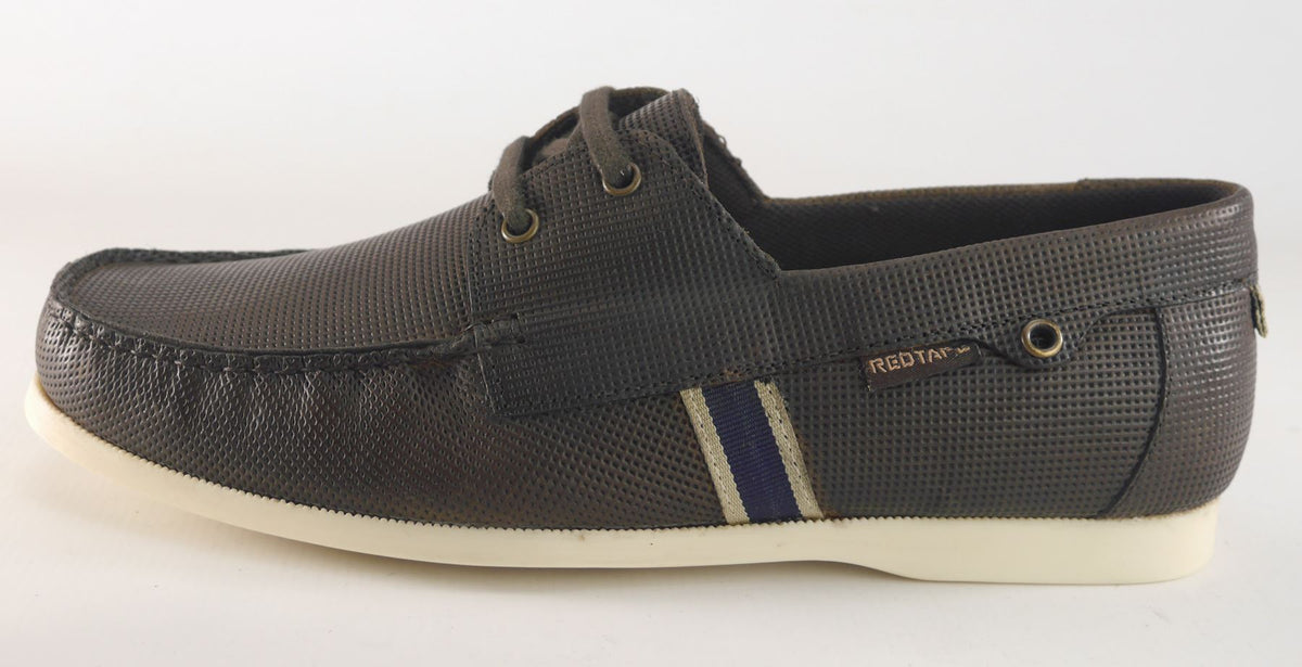 Red Tape Crick Mens Casual Leather Pepperpot Lace Up Boat Shoes
