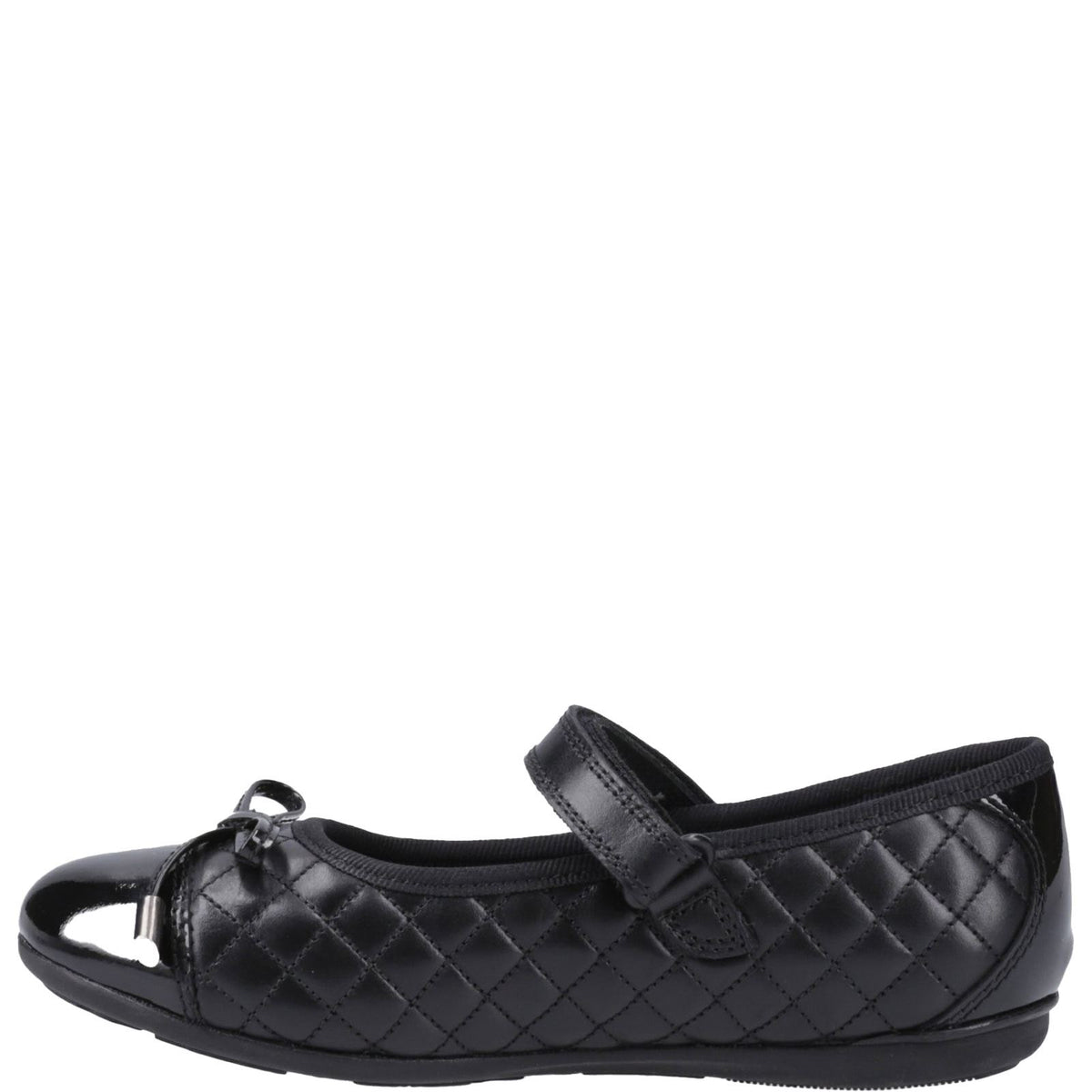 Hush Puppies Lottie Girls' Quilted Ballerina School Shoes