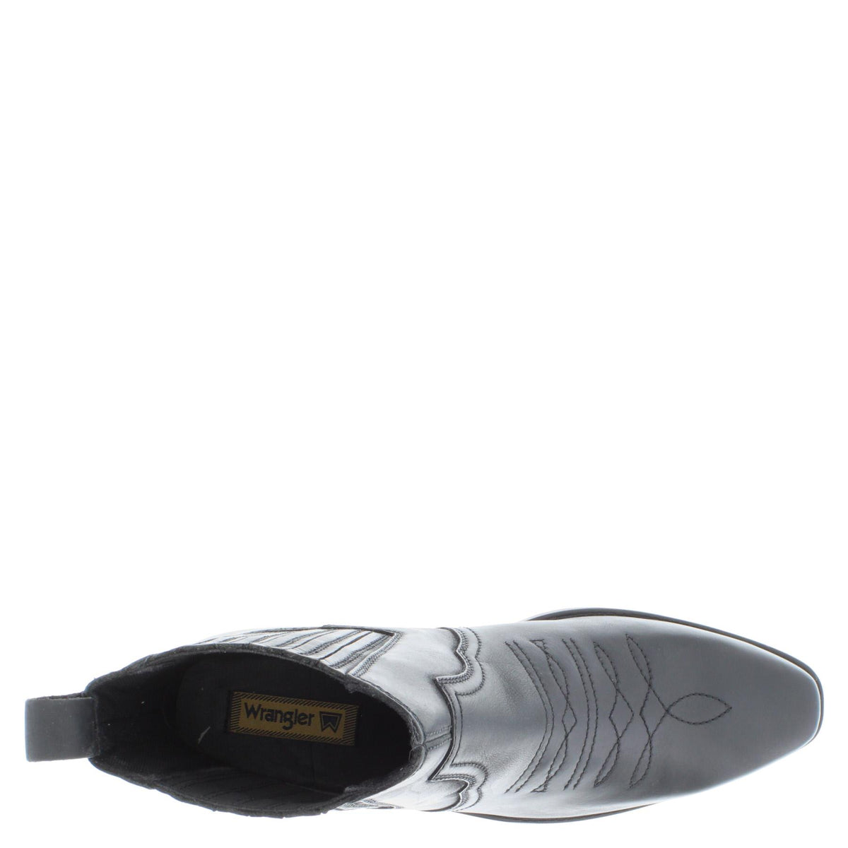 Wrangler Tex Mid Leather Pull on Mens Cowboy Western Chelsea Pointed Boots