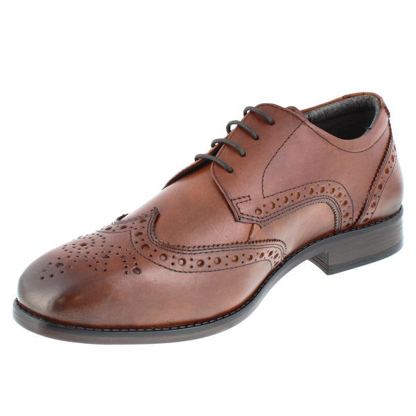 HX London Barbican Men's Leather Brogue Shoes