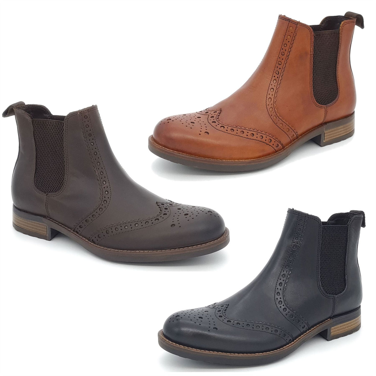 Albert Brogue Chelsea Boots