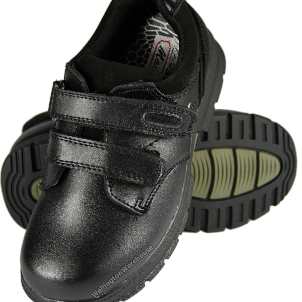 Macadam Alfie Boys Black leather school shoes