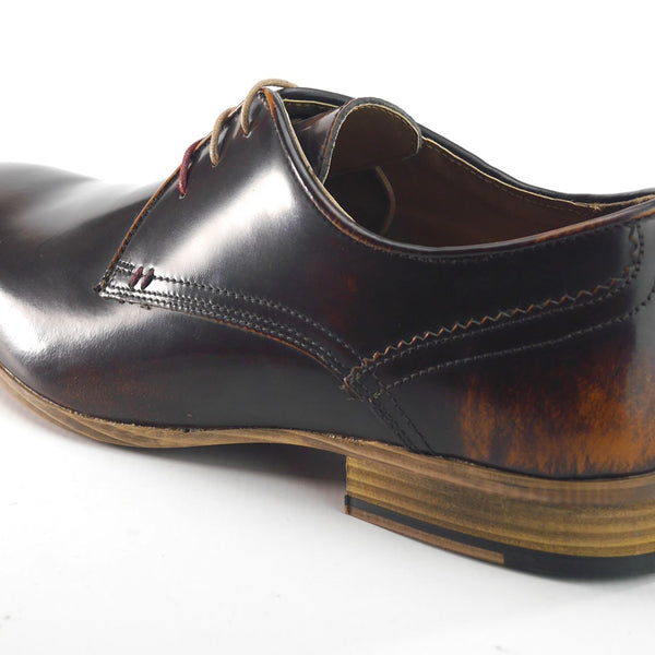Frank James Shoreditch Mens Leather Hi Shine Lace Up Gibson Formal Shoes
