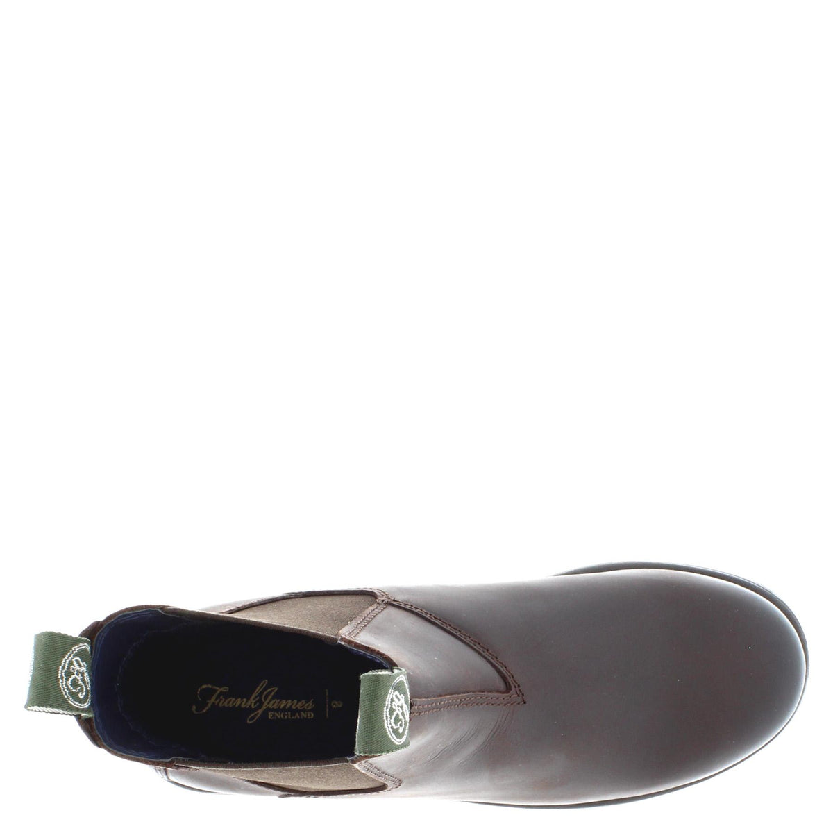 Frank James Braunton Greasy Brown Mens Chelsea Pull On Boots