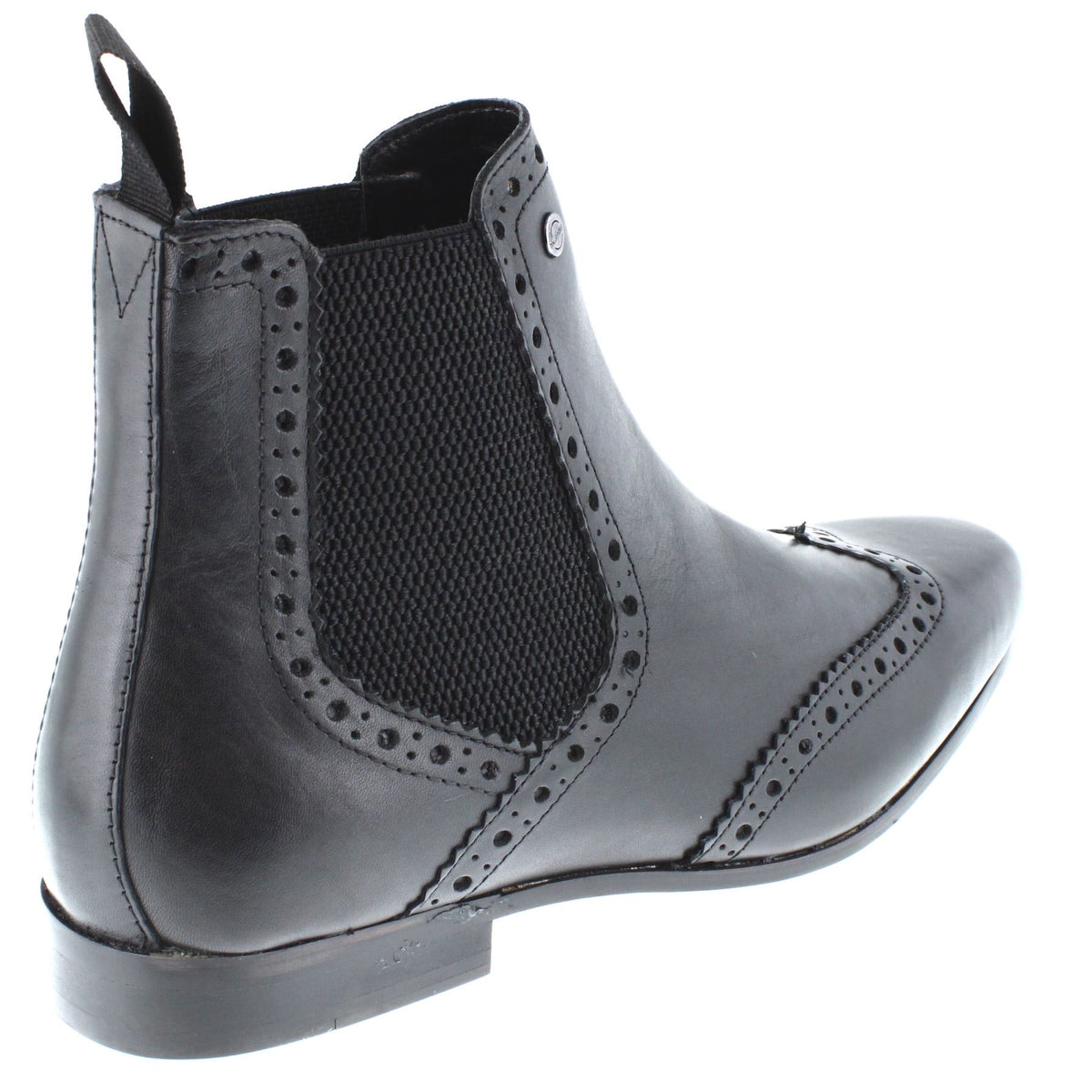 HX London Harlow Men's Leather Pointed Brogue Chelsea Boots