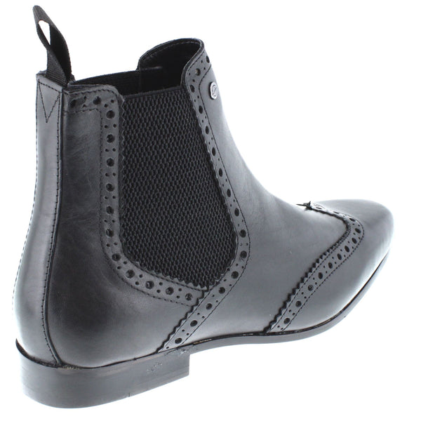 HX London Harlow Men's Leather Pointed Brogue Chelsea Boots