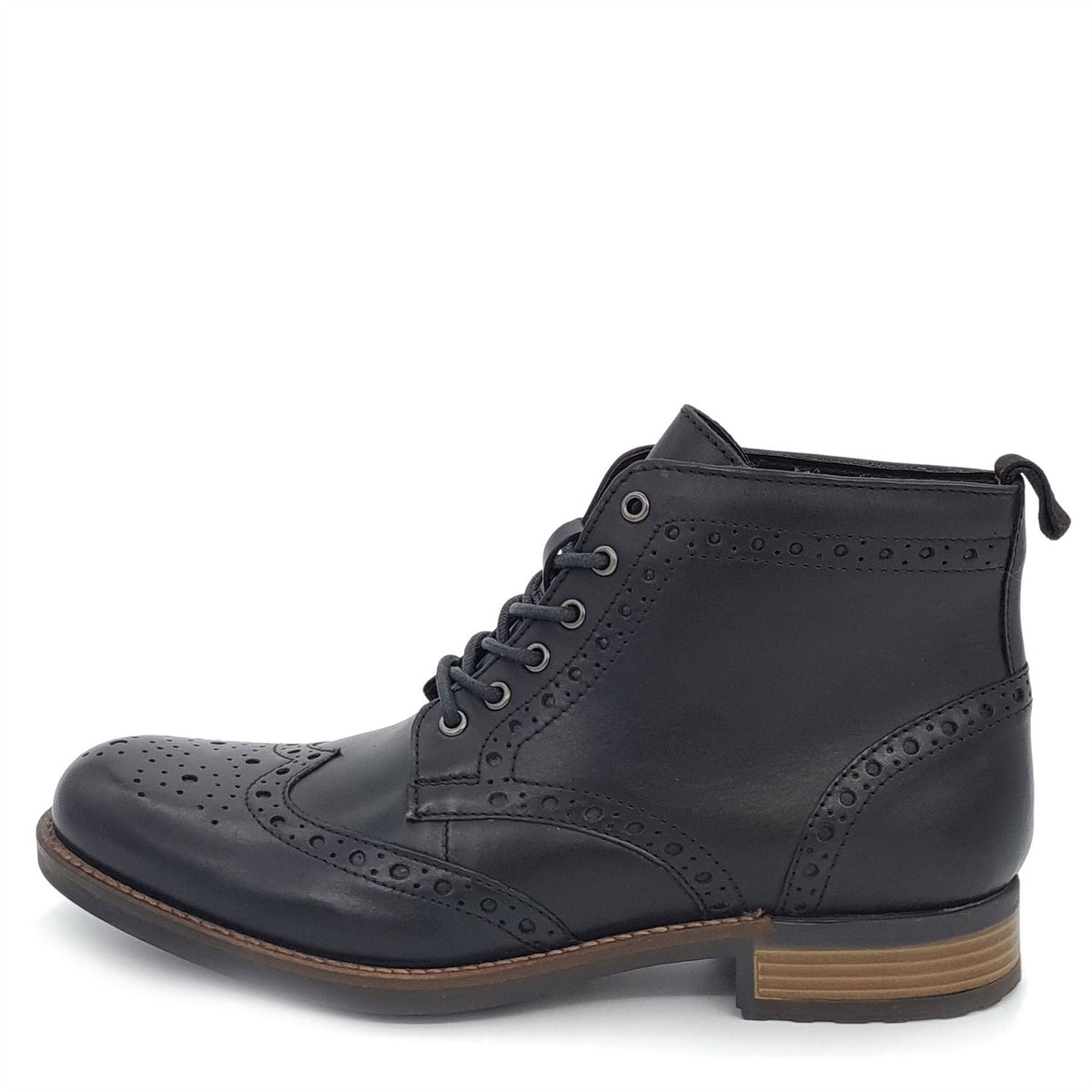 Kingston Brogue Lace Up Leather Boots