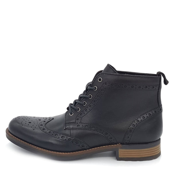 Kingston Brogue Lace Up Leather Boots