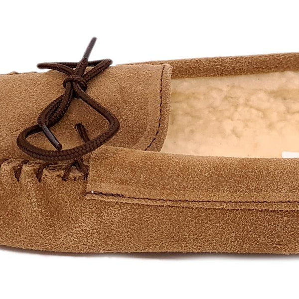 Coopers Suede Fleece Lined Soft Sole Mens Moccasin Slippers Made In England