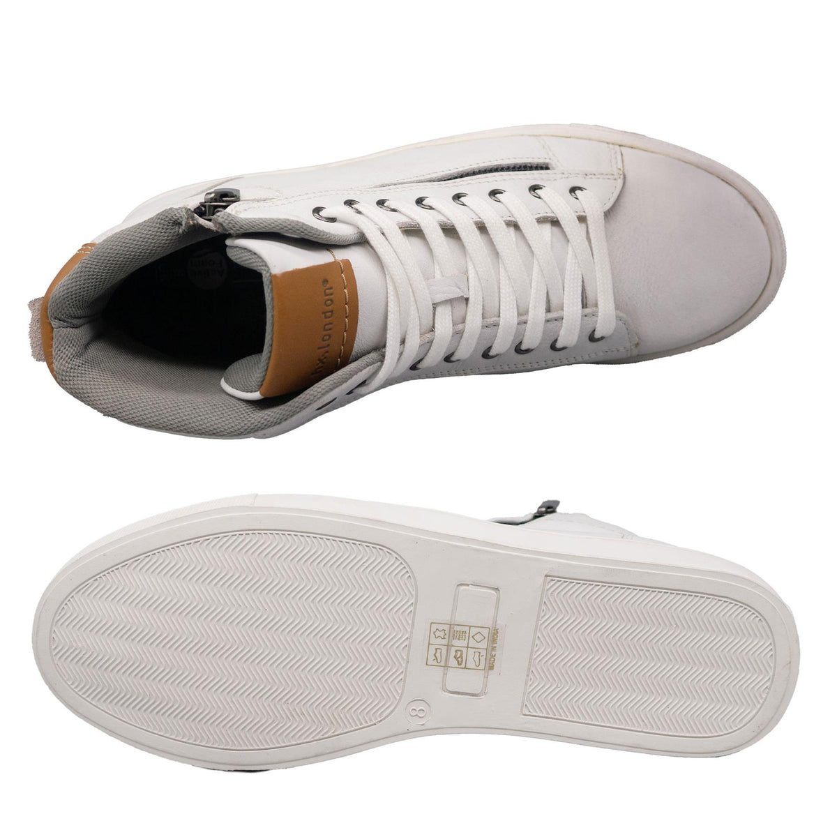 HX London Ilford High Top Leather Trainers