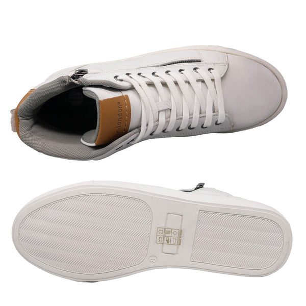 HX London Ilford High Top Leather Trainers