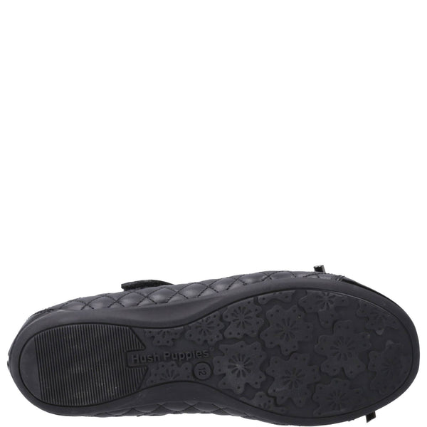 Hush Puppies Lottie Girls' Quilted Ballerina School Shoes