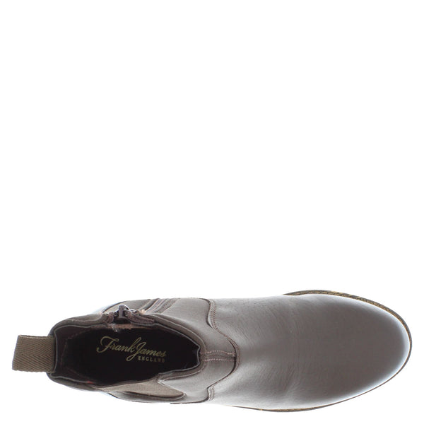 Frank James Epsom Boys Leather Neoprene Zip Up Chelsea Boots