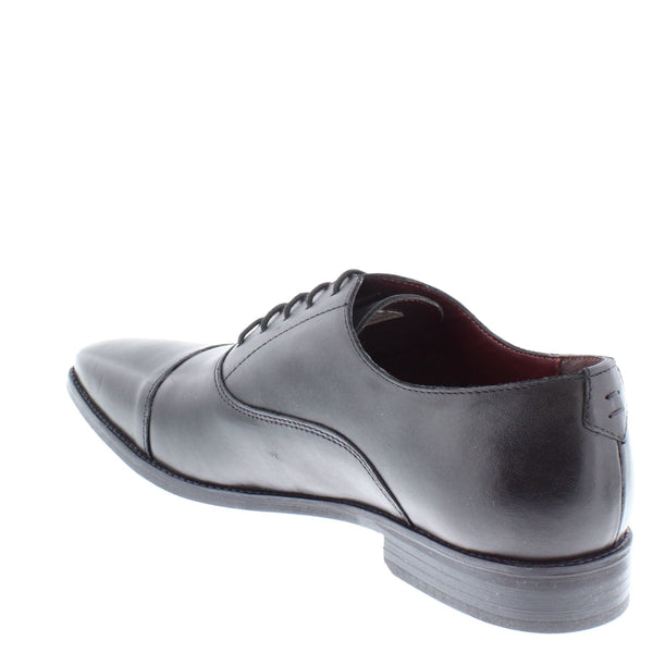 Thomas Crick Men's Leather Lace Up Oxford Cap Shoes