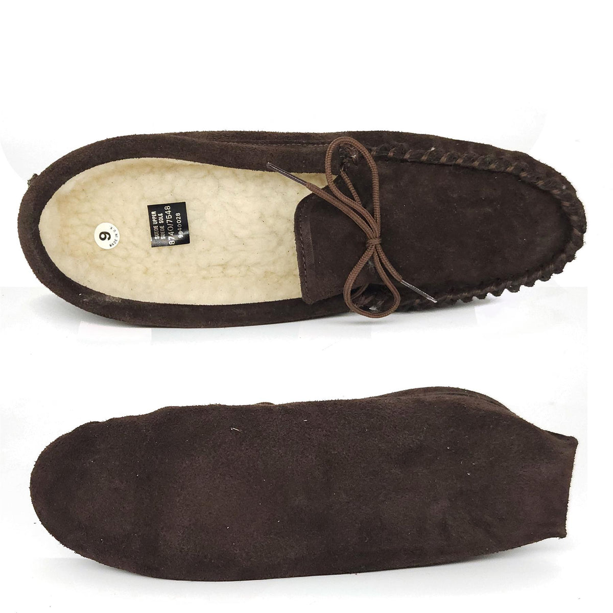 Coopers Suede Fleece Lined Soft Sole Mens Moccasin Slippers Made In England