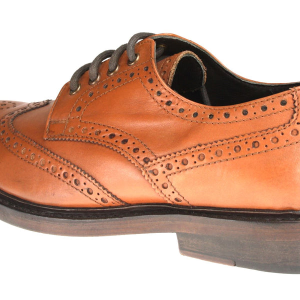 Frank James Benchgrade Stow Leather Sole Handmade Welted Brogue Lace Up Shoes