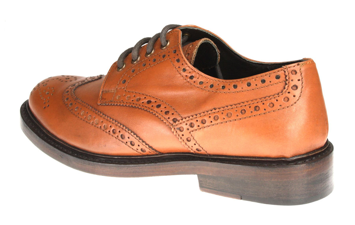 Frank James Benchgrade Stow Leather Sole Handmade Welted Brogue Lace Up Shoes