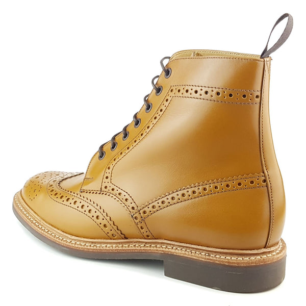Charles Horrel England CH2009 Brogue Leather Welted Lace Mens Commando Boots