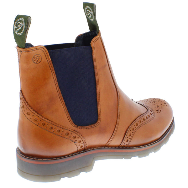 Frank James Boughton Leather Pull On Mens Chelsea Dealer Boots