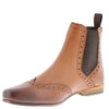 HX London Harlow Men's Leather Pointed Brogue Chelsea Boots