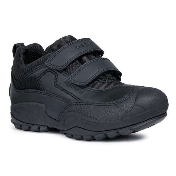 Geox Boys School Black Touch Fastening J New Savage Boy B A Waterproof Trainers
