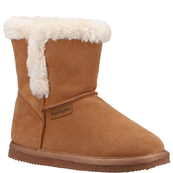 Hush Puppies Ashlynn Kids' Faux Fur Bootie Slippers