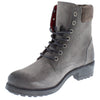Frank James Warwick Suede Leather Womens Lace Up Block Heel Ankle Boots