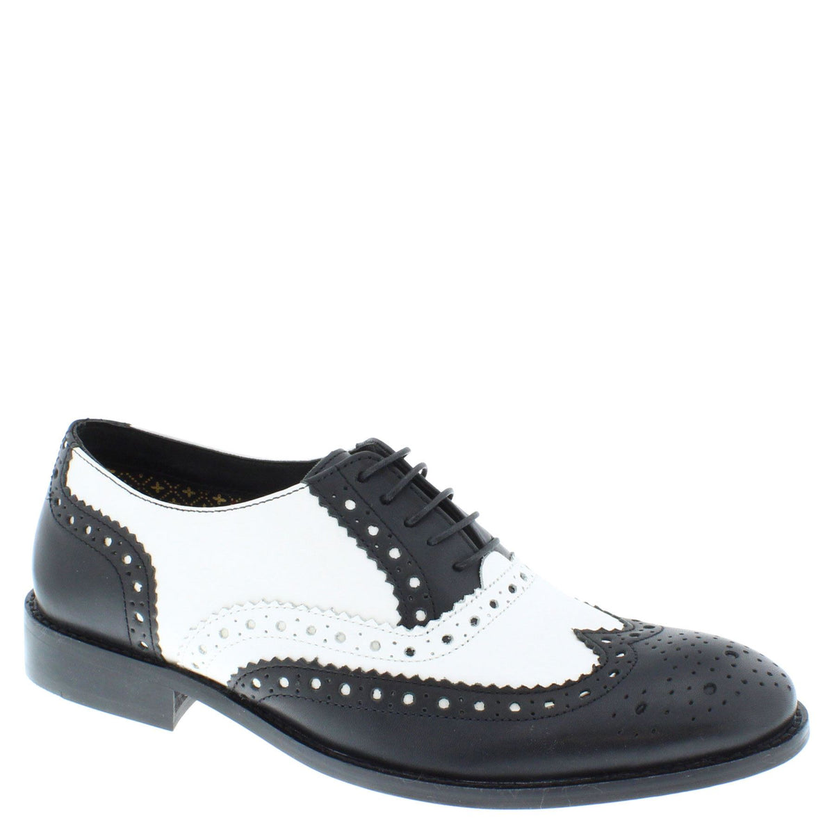 Frank James Redford Mens Leather Lace Up Wingtip Formal Gatsby Evening Brogue Shoes