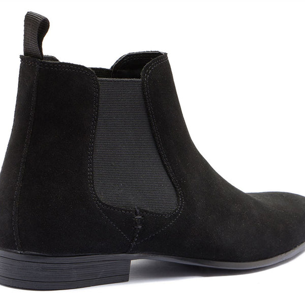 Thomas Crick Stanway Suede Pointed Leather Mens Ankle Chelsea Boots