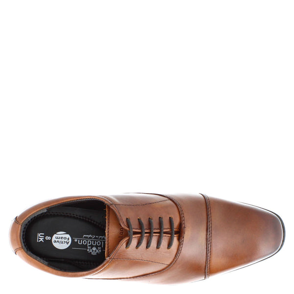 HX London Charing Men's Leather Cap Oxford Shoes