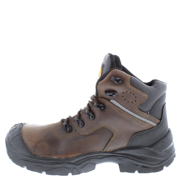 U-Power Greenland S3 Brown Leather Lace Up Metal Free Toecap Safety Boots