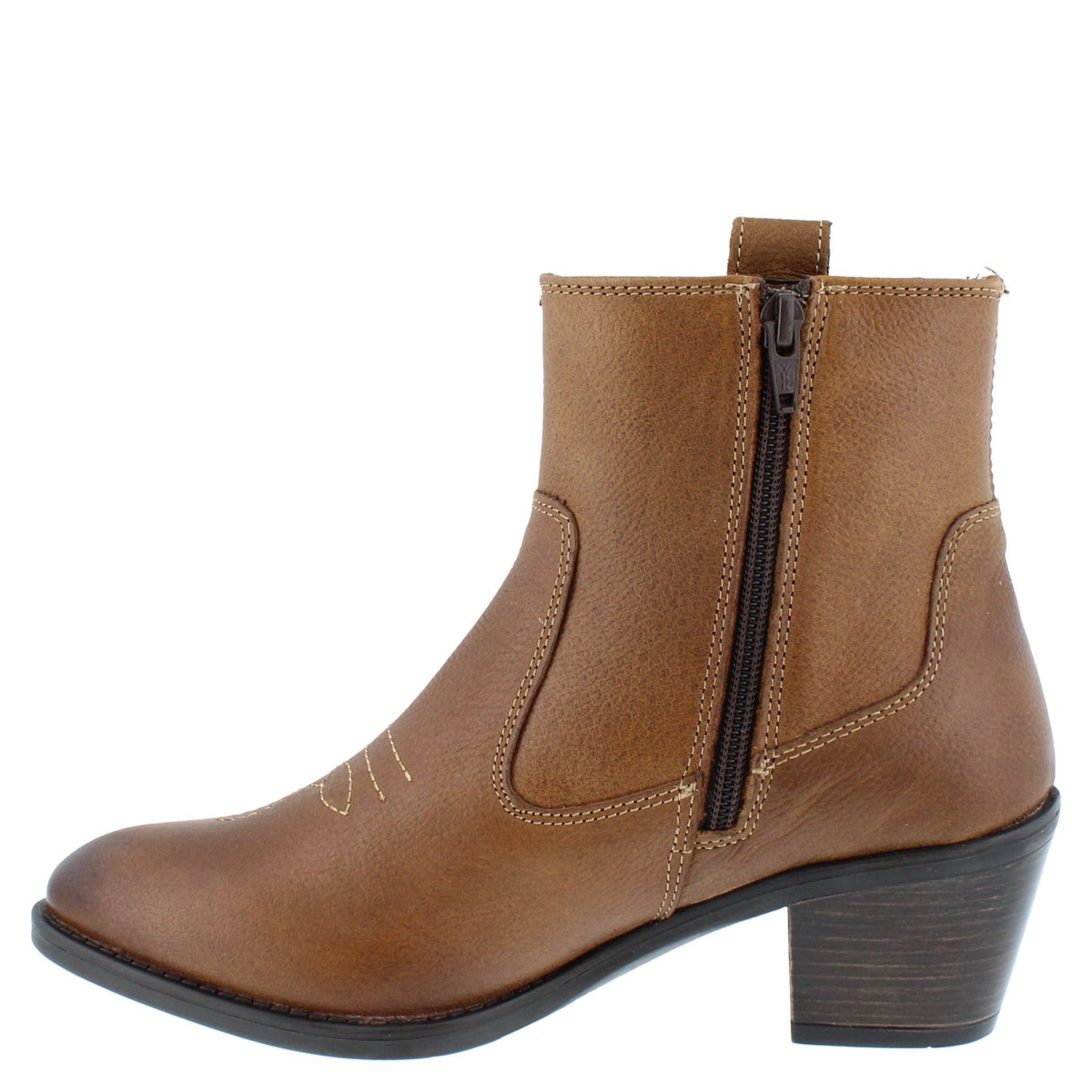 HX London Dakota Women's Leather Ankle Cowboy Boots