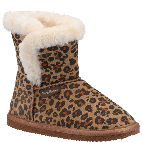 Hush Puppies Ashlynn Kids' Faux Fur Bootie Slippers