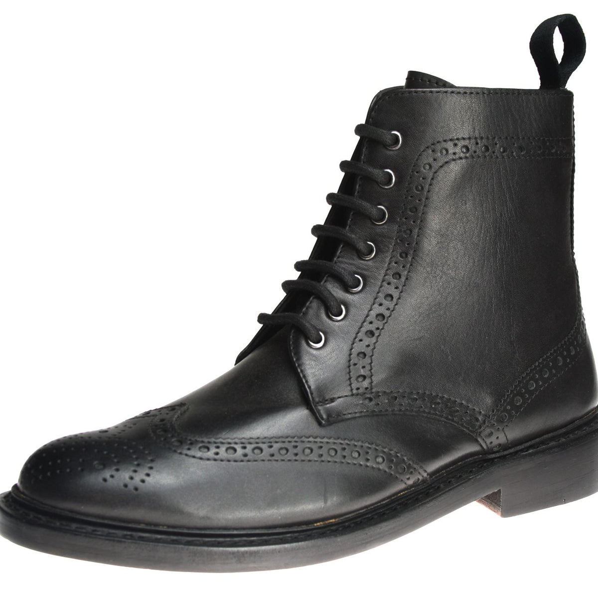 Frank James Benchgrade Moreton Leather Sole Welted Lace Up Brogue Dealer Boots